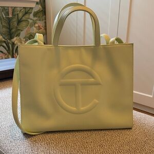 Telfar Women's light green/lime Tote Bag- Medium